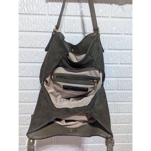 Sondra Roberts Women's Green Suede-Look Shoulder Bag - Picture 4 of 8